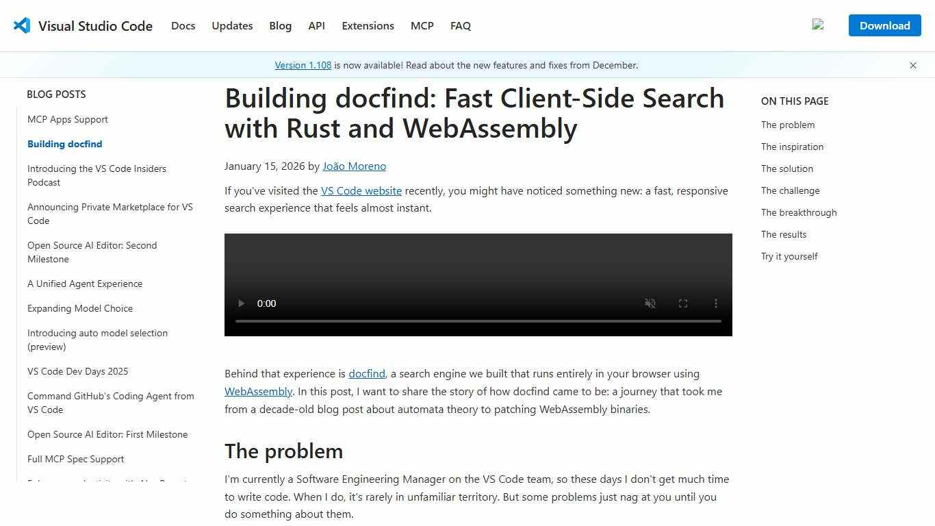 Building docfind: Fast Client-Side Search with Rust and WebAssembly