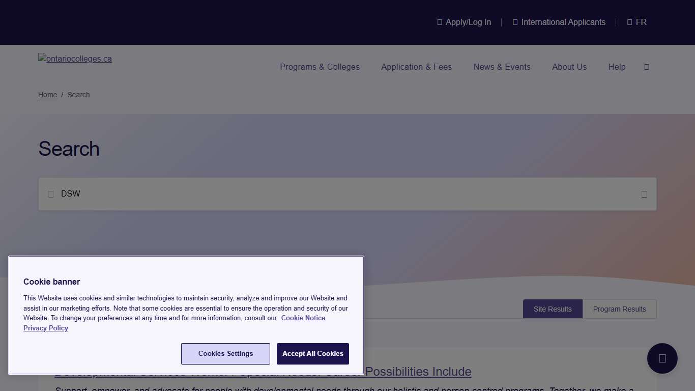 Search Ontario Colleges